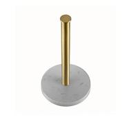 Kitchen Paper Towel Holder, Metal Bracket, Artificial Marble Base, Stainless Steel, Suitable for Kitchen, Bedroom and Other Countertops