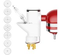 Kitchen Pastas Maker with 7 Interchangeable Plates Easy Clean Extruder Press Attachment Easy to Use Detachable Cleaning Press