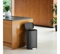 Kitchen Pedal Rubbish Bin, Black