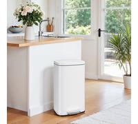Kitchen Pedal Rubbish Bin, White