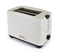 Kitchen Perfected® 2 Slice Extra Wide Slot Toaster - 750W - 7 Browning Levels - High Lift Eject Function - Centralisation for even cooking - Removable Crumb Tray - E2020WI - Cream & Black
