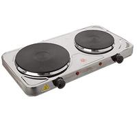 Lloytron E4203SS Kitchen Perfected Double Hotplate, 2500 W, Brushed Steel