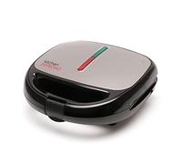 Kitchen Perfected 4-in-1 Snack Maker, makes perfect Toasties, Waffles, Omelettes and Paninis, 3 interchangeable easy clean non-stick cooking plates, locking latch, black - E2731
