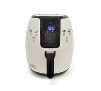 Kitchen Perfected® 4L XL Family Sized Digi-Touch AIRFRYER - Portable Fryer / Grill / Oven / Steamer Uses 80% Less Oil. 1500w Extra Large Power Air Fryer in Cream and Black