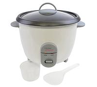 Kitchen Perfected 700W 1.8Ltr Automatic Rice Cooker - Non Stick / Removable Rice Bowl / Warm & Cook Indicators / Toughened Glass Lid / Measuring Cup / Spatula / Recipes Included - White - E3312