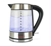 Kitchen Perfected Eco-Friendly Blue Illuminating Cordless Glass Kettle - 1.7Ltr, 2200w, Fast and Quiet Boil, 1 Cup in 60 seconds, Only boil what you need, BPA Free - E1401BS