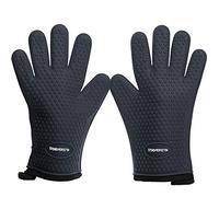 KITCHEN PERFECTION Silicone Smoker Oven Mitts - Extremely Heat Resistant BBQ Gloves - Handle Hot Food Directly in Your Smoker Fryer | Gloves