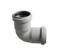 Kitchen Pipe Connector 50mm Right Angle Pipe Adapter Bath Waste Joiner Waste Compression Fittings for Bath, Kitchen Sink, Shower Tray