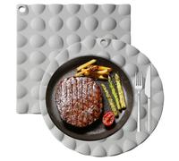 Kitchen Placemat | Heat Resistant Silicone Placemat, Decorative Heat Resistant Placemats for Dorm, Hotel, Restaurant, Apartment for Rent, Bakeries, Cafe