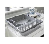 Kitchen Plastic Swing Bin Bowl Drainer Cutlery Tray Tidy Bucket Basket - Silver