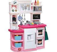 "Step2 Great Gourmet Kids Kitchen Play Set, Interactive Play with Lights and Sounds, Toddlers 3+ Years Old, Realistic 33 Piece Toy Accessory Set, Pink"