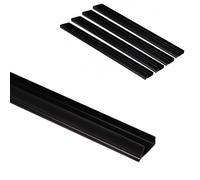 Kitchen Plinth Sealing Strip Black 1m x 5 | Fits 16mm-18mm Kickboards