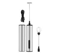 Kitchen Powerful Milk Frother Wand Handheld Drink Mixer Electric Whisk Foam Maker for Coffee Cappuccino Hot Chocolate USB Rechargeable Handheld Mixer