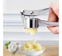 Kitchen Premium Stainless Steel Garlic Press, Rust Proof Ergonomic Garlic Mincer with Easy Grip Handle, Dishwasher Safe, Professional Easy clean Mincer for Garlic and Ginger
