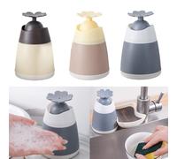 Kitchen Press Soap Dispenser Box for Liquid Hand Soap or Dish Detergent - Large 13 X 8.5 X 8.5 Cm Capacity Tprps Construction -Handed Automatic Dispensing White/Coffee/Yellow(White)