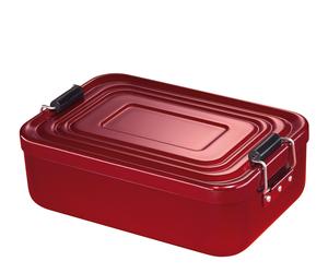 Kitchen Pro Lunchbox Large Aluminum in the Color Red 23x15x7cm