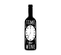 Kitchen Quote Time to Drink Wine Home Restaurant Home Wall Decals PVC 21x81.5cm Personalized Customization Small Black