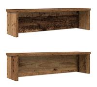 Kitchen Rack 2pcs Old Wood 60x15x16cm Engineered Wood Stackable Shelf Countertop