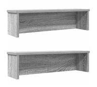 Kitchen Rack Grey Sonoma 50x15x16cm Engineered Wood Stackable Countertop Compact