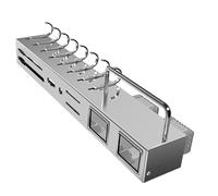 Kitchen Rail With Hooks - Stainless Steel Kitchen Hanging Rail | Wall Mounted Kitchen Rail | Dangling Storage Wall Shelf | Kitchen Utensils Organiser | Cooking Tools Storage Flatware Caddy For Drawers