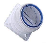 Kitchen Range Hood Check Valve for 150-200 mm Duct Pipes - ABS Backdraft Air Valve with Gravity-Closed Butterfly Flap, Oil-Resistant & Heat-Resis