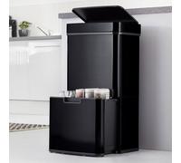 Kitchen Recycling Bin 75L 4 Compartment Sensor By Cooks Professional