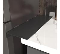 Kitchen Refrigerator Gap Board Side Widening Extension Baffle,Storage Board Countertop Gap Rack Suitable,No Punching Metal Iron Table Extender Wide 4/6/8in,Gap Filler,Black,L60xW10cm
