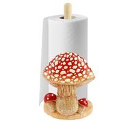 Kitchen Roll Holder Mushroom Paper Towel Holder Resin Free-Standing Kitchen Towel Rack Non Slip Countertop Organizer Vintage Farmhouse Home Decoration ONLY STAND(Mushroom)