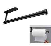 Kitchen Roll Holder Paper Towel Holder Kitchen Towel Holder Paper Towel Dispenser Wall Kitchen Roll Holder Self-adhesive (Black)