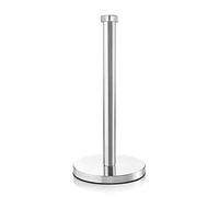 Kitchen Roll Holder Pole | Heavy Duty Kitchen Towel Stand, Worktop Paper Holder Brushed Stainless Steel | Free Standing Stick Paper Stand with Weighted Base