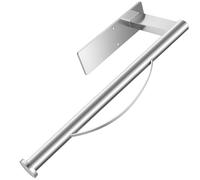 Kitchen Roll Holder Under Cabinet, Single Hand Operable Tearing off Paper Towels with Damping Effect, Both Available in Adhesive and Screws, Stainless Steel (Silver)