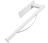 Kitchen Roll Holder Under Cabinet, Single Hand Operable Tearing off Paper Towels with Damping Effect, Both Available in Adhesive and Screws, Stainless Steel (White)