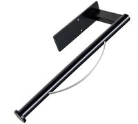 Kitchen Roll Holder Under Cabinet, Single Hand Operable Tearing Off Paper with Damping Effect, Both Available in Adhesive and Screws, Stainless Steel (Black)