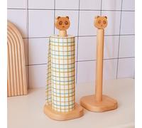 Kitchen Roll Holder, Wooden Paper Towel Holder Free Standing, Cute Panda Kitchen Roll Stand