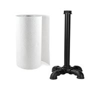 Kitchen Roll Holder, Wrought Vertical Water Pipe Kitchen Paper Towel Rack, Creative Vertical Plastic Wrap Storage Rack Paper Towel Holder