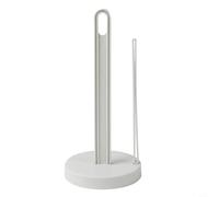 Kitchen Roll Paper Towel Holder Stand with Suction Cups for Secure Fixing on Surfaces, Widened Top Handle for Portability and Easy Paper Replacement (White)