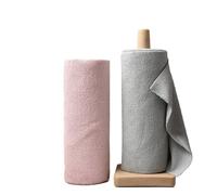 Kitchen Roll Reusable Cleaning Wipe Household Microfiber Towel Rolls Dish Rags Wash Paper Towel Parts for Home Care and Cleaning(Grey)