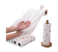 Kitchen Roll Reusable Lazy Rags Bamboo Towels Wet and Dry for Kitchen Dishcloths Hand Towel Rolls Organic Dishwashing Cloth for Home Care and Cleaning(Blue)