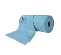 Kitchen Roll Reusable Paper: 50Pack Microfiber Washable Ultra Absorbent Softly Rags Drying Cleaning Cloth Household Dishcloths Kitchen Bathroom House Car Office Travel & Camping (02 Blue)