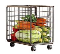 Kitchen Rolling Cart - Metal Trolley, Utility Organizer | Rust Proof and Reliable Design Kitchen Cart with Wheels, Multipurpose Feature Organization