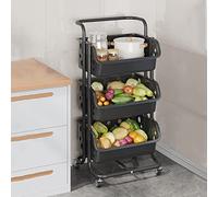 Kitchen Rolling Cart - Multi-Purpose Storage Trolley for Snacks Essentials Toiletries - Home Service Cart for nization and Convenience