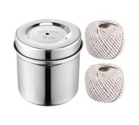 Kitchen Rope - 65 m Cotton Rope | Stainless Steel Dispenser - Natural Central Pull Baking Cord for Roasting Meat, Poultry Bread, Tamales BBQ and Versatile Cooking at Home or Outdoor