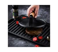 Kitchen Round Cast Iron Grill Meat Press Tool Steak Bacon Burger Press
