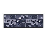 Kitchen Rug Coffee Blue Velvet 180x60cm Non-Slip Washable SoftTouch Absorbent XL