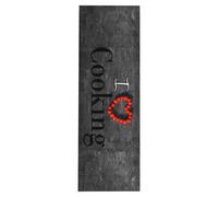 Kitchen Rug Grey Velvet 60x180cm Non-Slip Washable Soft-Feel Absorbent Quick-Dry