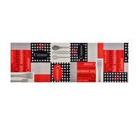 Kitchen Rug Grey Velvet 60x300cm Non-Slip Washable Soft-Touch Luxury Runner Mat