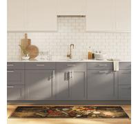 (brown) vidaXL Kitchen Rug Washable Anti Slip Kitchen Floor Mat Carpet Runner Rug