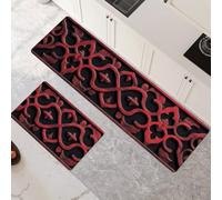 Kitchen Rug Set 2 Piece 50x80cm+50x150cm super Absorbent kitchen mat Quick Drying hallway runner rug carpet runners Anti Fatigue non-Slip Washable Door Floor Mat for Bathroom Decor Classical 6-496