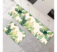Kitchen Rug Washable Non-slip Kitchen Mat Set 2 Pieces, Super Absorbent Hallway Runner Rug, Quick Drying Floor Mat Carpet Runners for Home Decor Office, Laundry Room Spring 70x100cm+70x210cm 1-632