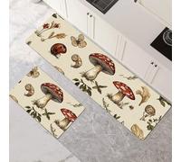 Kitchen Rug Washable Non-slip Kitchen Mat Set 2 Pieces, Super Absorbent Hallway Runner Rug, Quick Drying Floor Mat Carpet Runners for Home Decor Office, Laundry Room Classic 40x60cm+40x120cm 1-1148